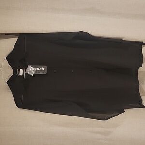 NWT FRANCIS Black Sheer Blouse